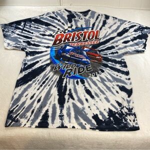 NASCAR Bristol Tennessee 2013 One Wild Ride Tie Dye TShirt 2XL Vintage